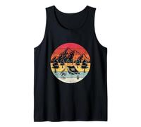 Camping Under Starry Skies in Majestic Mountains Scene Tank Top