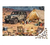 Camping Under The Starlight Recycled Cardboard 1000 Piece Desert Camp Puzzle, Family/Adults/Teens, Stress Relief, Personalised Gift & Wall Decor 70x50cm/1000pcs