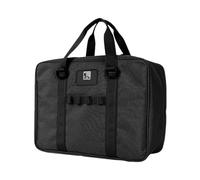 Camping Utensil Bag - Oxford Travelling Cookware Utensils Bag Two Way Zip Cooking Bag Waterproof Cookware Utensils Bag with Large Capacity Portable Grill I, black, see description
