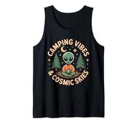 Camping Vibes & Cosmic Skies Alien Coffee Design Tank Top