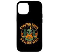 Camping Vibes Cosmic Skies Funny Alien Coffee Forest Design Case for iPhone 12/12 Pro