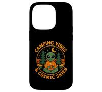 Camping Vibes Cosmic Skies Funny Alien Coffee Forest Design Case for iPhone 14 Pro