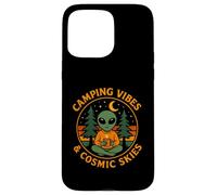 Camping Vibes Cosmic Skies Funny Alien Coffee Forest Design Case for iPhone 15 Pro Max
