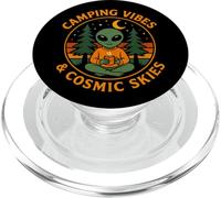 Camping Vibes Cosmic Skies Funny Alien Coffee Forest Design PopSockets PopGrip for MagSafe