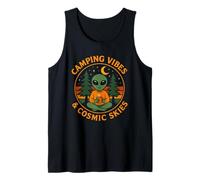 Camping Vibes Cosmic Skies Funny Alien Coffee Forest Design Tank Top