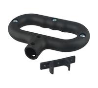 Camping Wagon Cart Push Pull Handle Bar with Fixed Buckle, Plastic Replacement Trolley Handle Parts for Outdoor Garden Carts(Round A style)