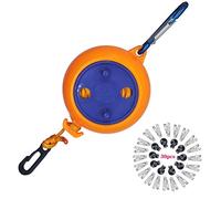 Camping Washing Line, 8 Meters Travel Clothesline Retractable Laundry Rope For Indoor Outdoor Heavy Duty, Adjustable Portable Drying Lines With 10 Fixed Buckles And 20 Clothespins