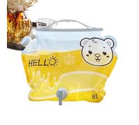 Camping Water Container | 8L Empty Foldable with Spout,Gallon Water Container Camping Accessories | for Hiking Backpacking Fishing Picnic Beach Travel Vacation