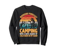 Camping Weekend Forecast 100% Chance of Beer Funny Bear Sweatshirt