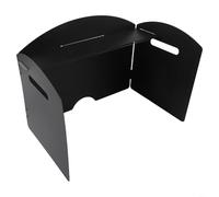 Camping Windshield for Gas Stove Protection, Foldable Portable Steel Construction with Elevated for Cooking Accessories (Three-fold)