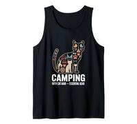 Camping with Cat Hair Essential Gear Funny Camper Tank Top