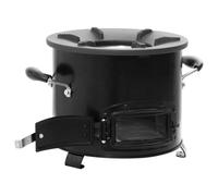 vidaXL Camping Wood Stove Black 36x26x22.5 cm Metal