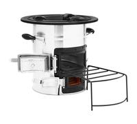 Camping Wood Stove Stainless Steel Charcoal Outdoor Fireplace Firepit vidaXL