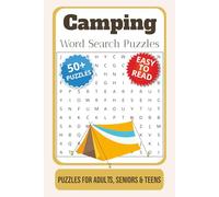 Camping Word Search Puzzle Book: Word Searches with Easy to Read Print about Camping, Hiking, Outdoors, and More | 6x9 inches, 110 pages | 50+ puzzles … Gift for Vacations, Holidays and Free Times