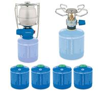 Campingaz Bluet Micro Plus Stove + Lumostar Plus Lantern + 4 CV300 Gas