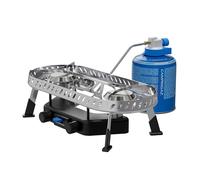 Campingaz Camp & Trek Twin Connect Camping Stove, 2 x 2000W Burners, Piezo Ignition, Steel and Plastic, with Carrying Bag