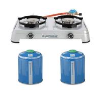 Campingaz Camping Cook CV Double Burner + 2 CV470 Cannisters