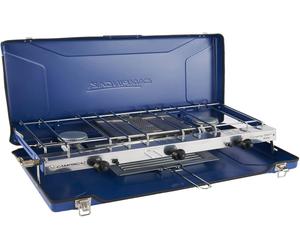 Campingaz Chef Folding Double Burner Stove and Grill, compact gas cooker for ca