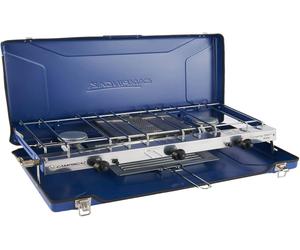 Campingaz Chef Folding Double Burner Stove and Grill, compact gas cooker for ca