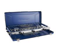 Campingaz Chef Folding Double Burner Stove & Grill Portable Gas Cooker, Blue