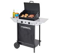 Campingaz Gas BBQ Xpert 100 L | Barbecue Gas Grill with Powerful 2 Alloy Steel Burners | Lid with Thermometer | 7.1 kW Power | 2 Foldable Side Tables