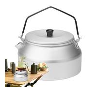 Campingkessel Für Offenes Feuer - 1L Aluminiumlegierung Campingkessel Mit Kochendem Wasser | Tragbarer Mit Griff Für Wandern, Rucksackreisen, Picknick, Garten, Kaffee & Tee Zubereitung