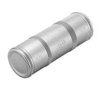 CAMPINGMOON 2-Layer Portable Coffee Bean Storage Canister Airtight Duralumin Coffee Travel Container Camping Lightweight Slim Mini Tea Caddy CNC Machined Metal Spice Jar Silver M 27g 54g CC-51-H