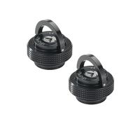 CAMPINGMOON 2pcs Cap Lid for Camping Gas Fuel Standard Canister with EN417 Lindal Valve Cassette Gas Can Black BKM-107-2P