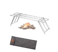 CAMPINGMOON 304 Stainless Steel Cooking Grates for Camping Stove Grill Campfire Open Fire with Carry Bag MTG-C (with Removable Short Legs and Carrying Bag MTG-TSC)