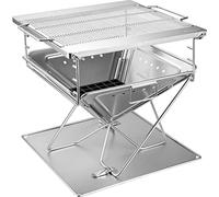 Campingmoon BBQ Grill Fire Pit Foldable Stainless Steel - Extra Large MT-055