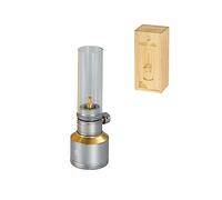 CAMPINGMOON Camping Gas Candle Lantern 15g Refillable Tank (Silver)