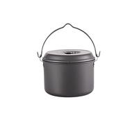 CAMPINGMOON Camping Pot 4-Quart Portable Campfire Cooking Hanging Pot Lightweight Aluminum MC-230