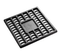 CAMPINGMOON Cast Iron Coal Bed Charcoal Fire Grate 9.8x9.8-inch T-250
