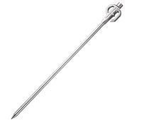 CAMPINGMOON Dog Tie Out Stake 360°Swivel Stainless Steel for Pets Outdoors 17-inch K45