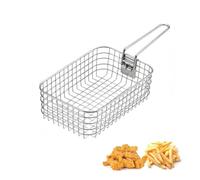 Campingmoon Stainless Steel Deep Fryer Basket Multifunctional Frying Pan Frying Pot With Handle for Camping Mess Tin Lunch Box