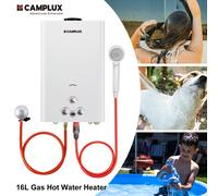 CAMPLUX 32 kW 16L Instant Gas Hot Water Heater Camping Shower Boiler LPG Propane [EEK: A+]