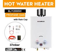 CAMPLUX 6L LPG Propane Tankless Instant Hot Water Heater Boiler with Shower kit