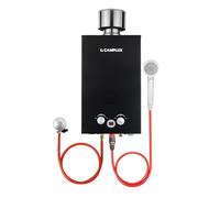 CAMPLUX BW264BC 10L Gas Water Heater with Rain Cover, Use for Camping, RV, Horse Washing