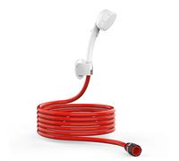 CAMPLUX Handheld Shower Head High Pressure with 3 Sprays, ON/Off Switch, 3.5 Metres Extension Red Hose, Snap-on Connector, Universal G1/2'' Fitting, SH12