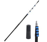 campMax Multi-Purpose 24ft Extension Pole, Durable Aluminum Telescopic Pole for High Ceilings Window Cleaning, Lightweight Paint Roller/Gutter Cleaning/Duster Pole （Pole Only）