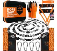 CAMPNDOOR 53 Inch High Limb Rope Saw, Effortless 360 Rope Chain Saw, Sharp Manual Tree Branch Cutter, Handheld Chainsaw with Ergonomic Handles and Sheath
