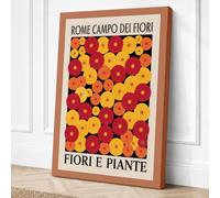 Campo dei Fiori Flowers Canvas Wall Art Print 30x20 Inch | Ready to Hang, Gallery Wrapped, Fade-Resistant Inks, Securely Packaged, UK Made
