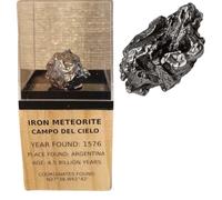 Campo del Cielo Meteorite - Iron Meteorite on Wooden Display - Found in 1576 - 4.5 billion years old - Gift for Collectors & Space Fans
