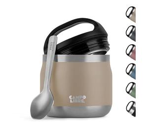 Campo Libre.® Food Flask 400ml - Thermo Lunch Box with Spoon, BPA-Free Hot & Cold Food Container for Soup, Porridge, Baby Food, Camping or School - Leakproof & Ideal for On-the-GO