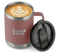 Campo Libre® Tito Travel Mug 350ml - Stainless Steel - Insulated Coffee Mug with Handle & Leakproof Lid, Reusable Thermo Cup for Hot/Cold Drinks, Coffee to Go Mug, Portable Thermo Coffee Cup