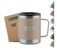 Campo Libre® Tito Travel Mug 350ml - Stainless Steel - Insulated Coffee Mug with Handle & Leakproof Lid, Reusable Thermo Cup for Hot/Cold Drinks, Coffee to Go Mug, Portable Thermo Coffee Cup