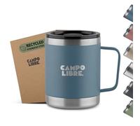 Campo Libre® Tito Travel Mug 350ml - Stainless Steel - Insulated Coffee Mug with Handle & Leakproof Lid, Reusable Thermo Cup for Hot/Cold Drinks, Coffee to Go Mug, Portable Thermo Coffee Cup