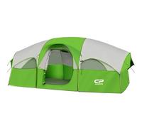 CAMPROS CP Tent-8-Person-Camping-Tents, Gifts for Family Waterproof Windproof Family Tent, 5 Large Mesh Windows, Double Layer, Divided Curtain for Separated Room,8 Person, Camping & Hiking - Green