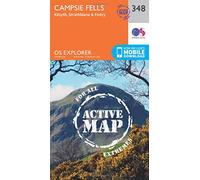 Explorer Active 348 Campsie Fells Map With Digital Version, Orange One Size