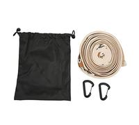Campsite Storage Strap 16.4ft | Skid Prevention PU Leather with Adjustable Buckle | Multipurpose Tent Clothesline for Camping/Hiking/Picnic | Includes Storage Bag & D - Rings